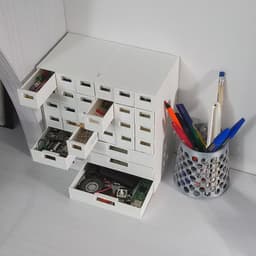 multipurpose screw organizer box with 30 drawers 3d model