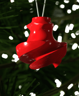 Christmas Ornament Plushy Swirls 004 3d model