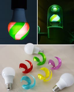 Twisted Lightbulb Filter // Lighting gel for E27 LED bulbs 3d model