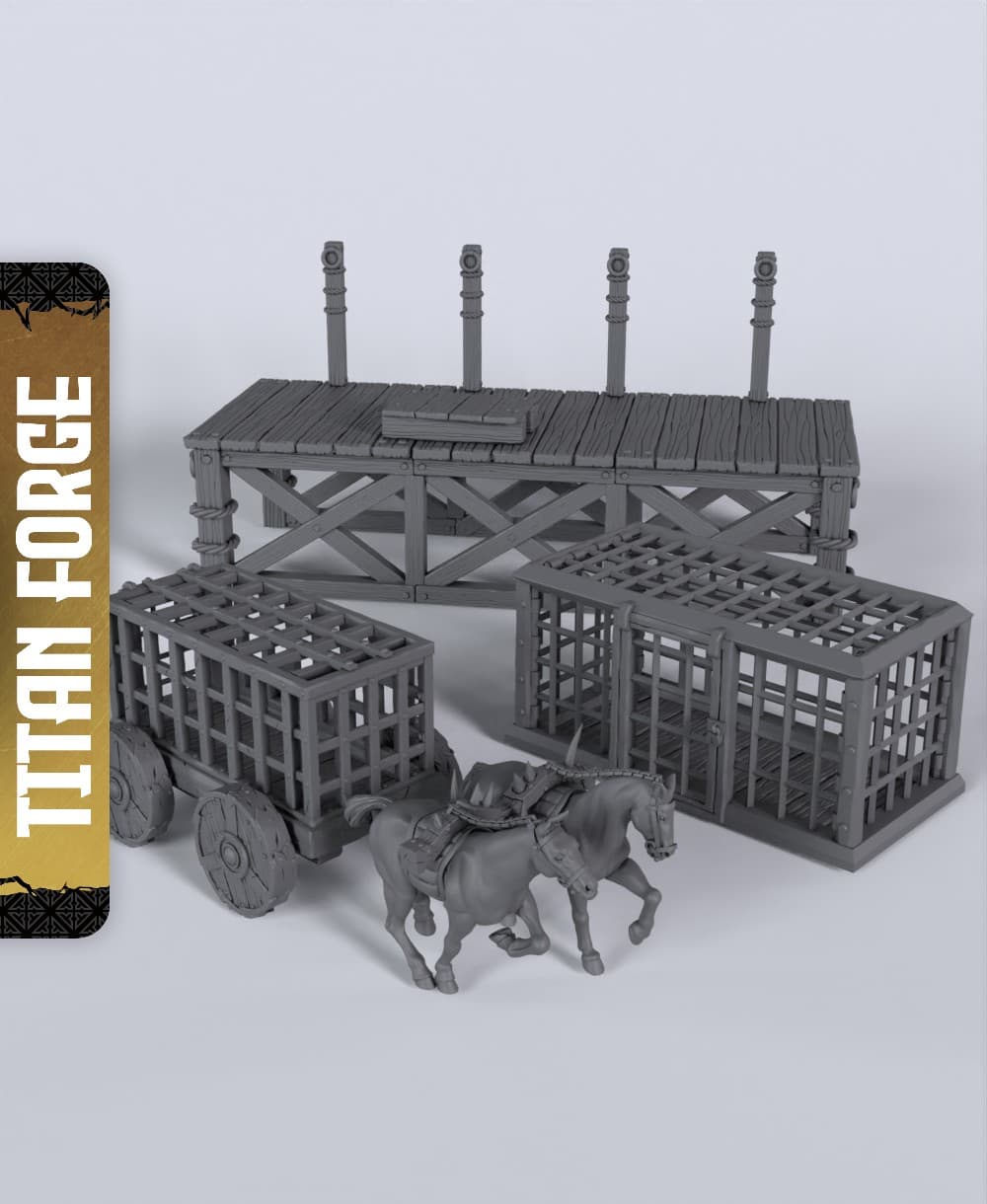 Ogre Pirate Terrain - With Free Dragon - 5e DnD Inspired for RPG and Wargamers 3d model
