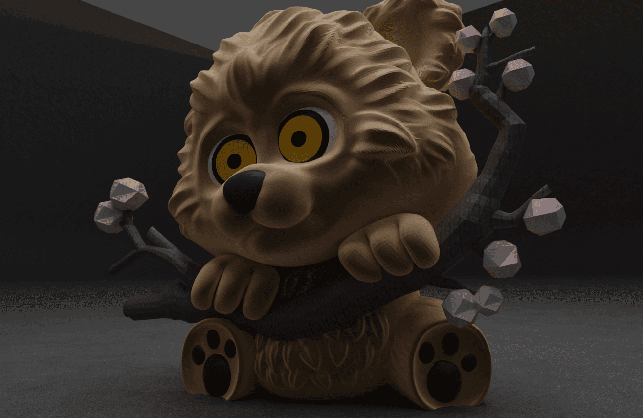 Mesh Mayhem Enchanting Garden Bear 3d model