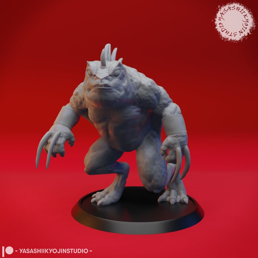 Slaad (Gray) - Tabletop Miniature 3d model