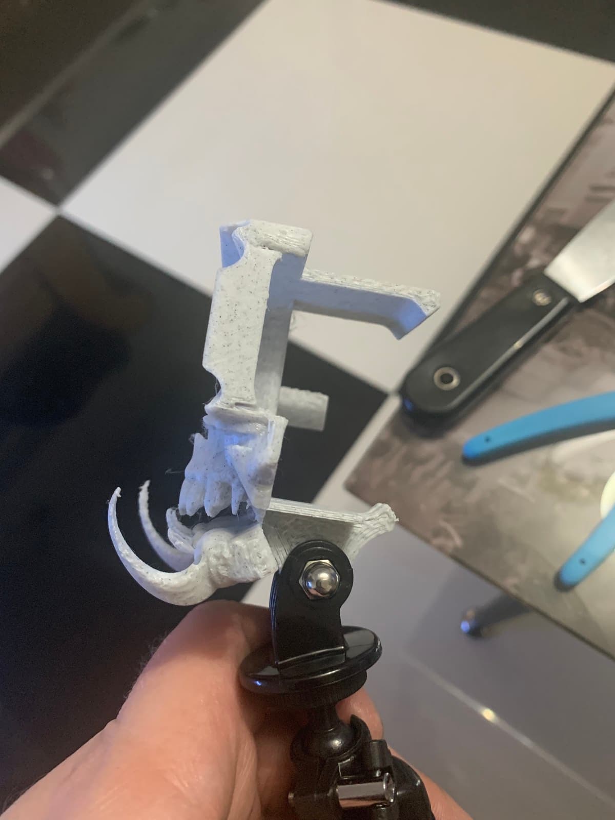 Gopro 7 Skull open case with jaw.STL 3d model