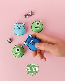 Mike and Sully Fidget Clicker Keychain | Monster Inspired Clicker 3d model