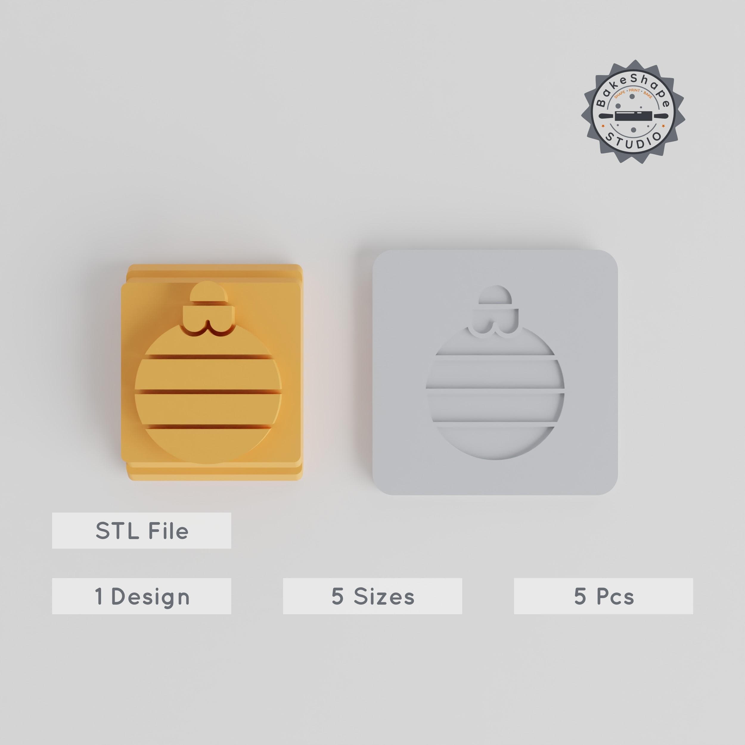Christmas Stamp Tile Set, Includes 5 Motif Sizes 20-40mm, Perfect for Clay, Cookies & Fondant PRODUCT_3514 3d model