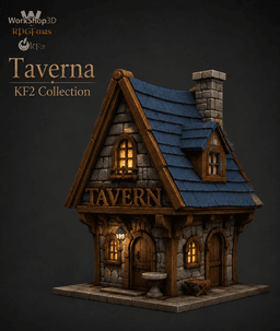 KF2 Medieval Fantasy Tavern - Fantasy RPG Terrain - WorkShop3D 3d model