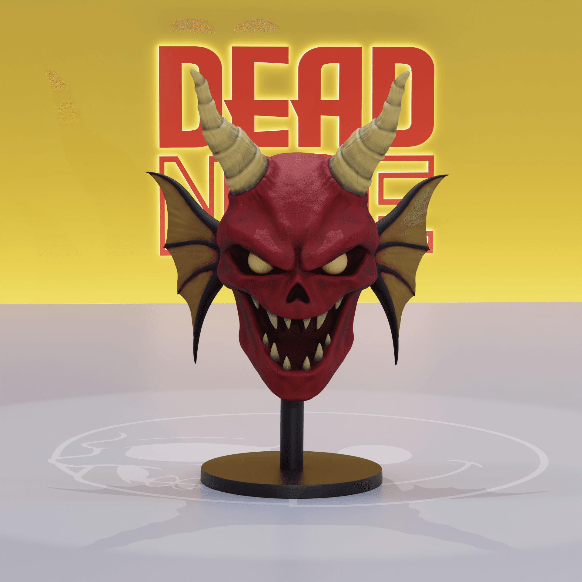 DEADNICE - HELLFIRE SKULL.stl 3d model