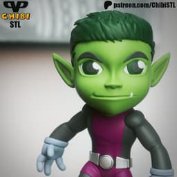 Beast Boy Chibi STL for 3D Printing ChibiSTL 3DXM 3d model