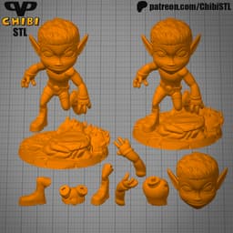 Beast Boy Chibi STL for 3D Printing ChibiSTL 3DXM 3d model