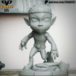 Beast Boy Chibi STL for 3D Printing ChibiSTL 3DXM 3d model