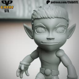 Beast Boy Chibi STL for 3D Printing ChibiSTL 3DXM 3d model