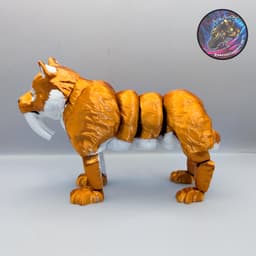 flexi sabertooth cat 3d model