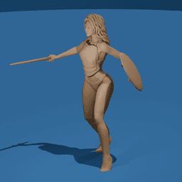 Sexy Fantasy Warrior Diana v2 3d model