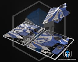 Delta 7 Jedi Starfighter Kit Card - 3D Print Files 3d model