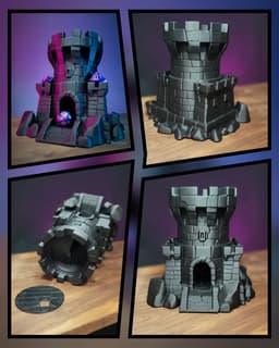 Simple Castle Dice Tower 3d model