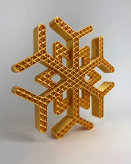 Snowflake Christmas Ornament, Xmas Holidays Decorations 3d model