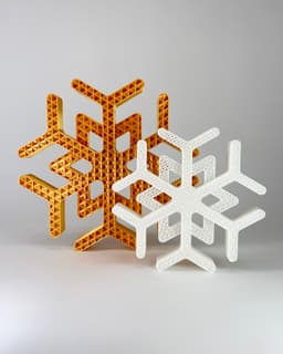 Snowflake Christmas Ornament, Xmas Holidays Decorations 3d model