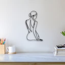 Woman Sitting Wall Art 3d model
