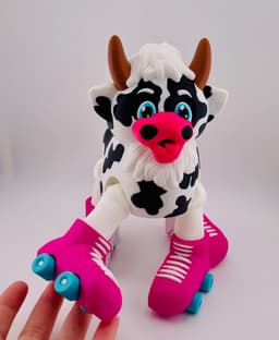 Cow Roller Skate Flexi 3d model