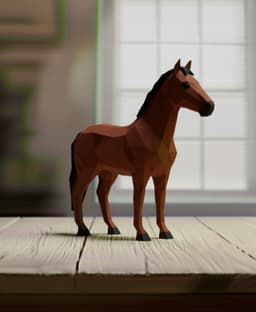horse lowpoly 3d model