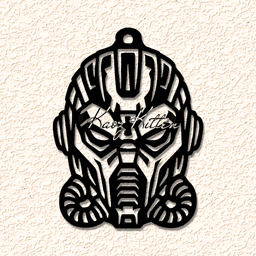 robotic helmet transform keychain earring 3d model