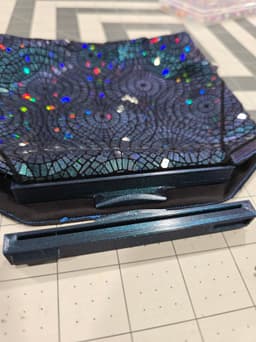 Magnetic closure textile clutch 3d model