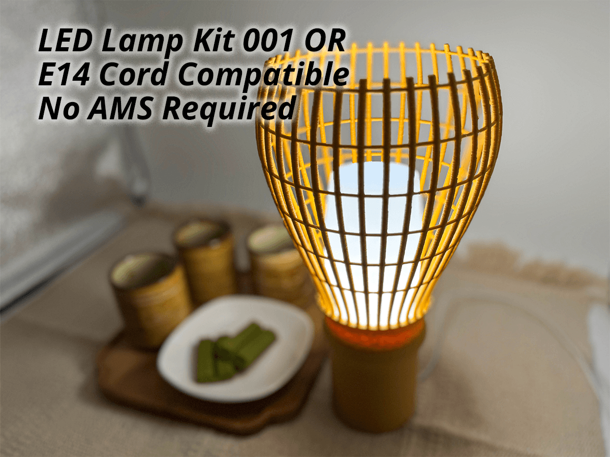 Matcha Whisk LED Lamp (E14 Cord Compatible) 3d model