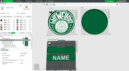 Palmeiras Sign – LED Strip Compatible 3d model
