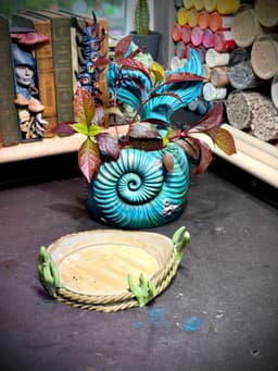 mermaid nautilus planter 3d model