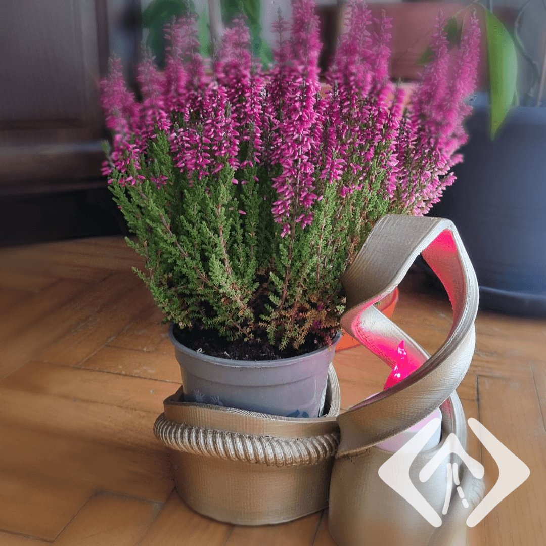 Spiral Display Stand for Plants and LED Lights 3d model