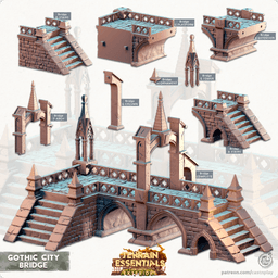 Gothic City Set (Pre-Supported) 3d model