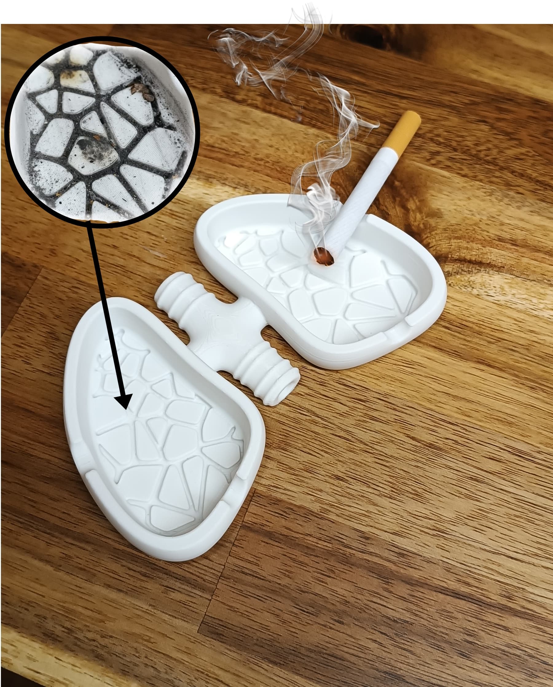 Ashtray Lungs - Motivational Ashtray 3d model