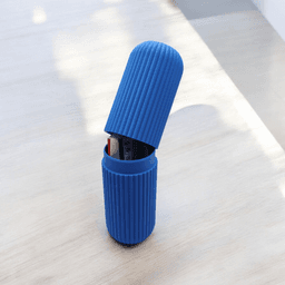 Ribbed Toothbrush & Toothpaste Travel Case 3d model
