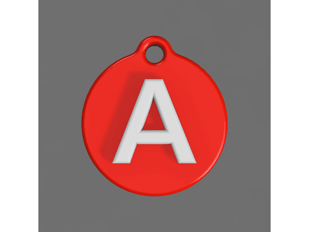 A-Z Initial Keychains 3d model