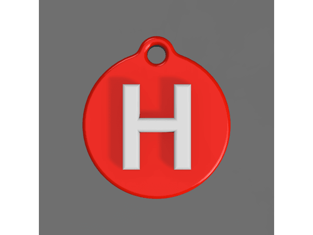 A-Z Initial Keychains 3d model