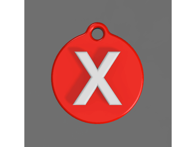 A-Z Initial Keychains 3d model