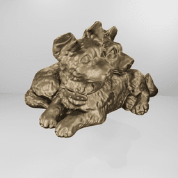 German shepherd baby 3d model