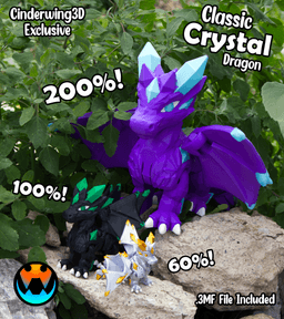 Classic Crystal Dragon 3d model