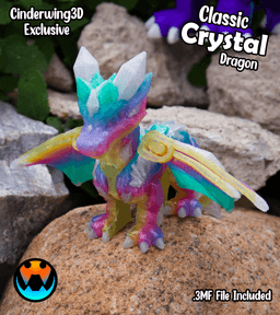 Classic Crystal Dragon 3d model