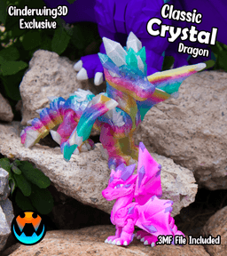 Classic Crystal Dragon 3d model