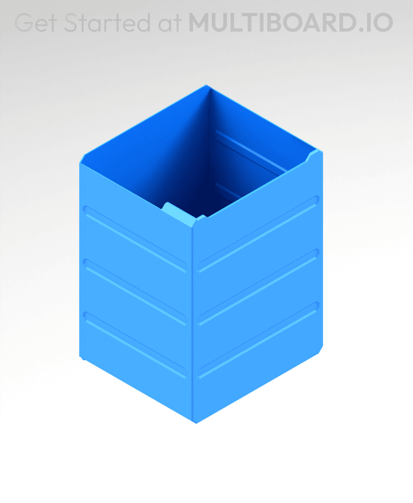 3x4x2.5 LU - MultiBin Simple Drawer 3d model