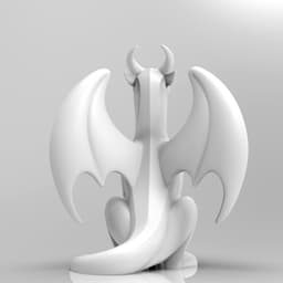 Mystical Dragon minimalist sculpture 3d model