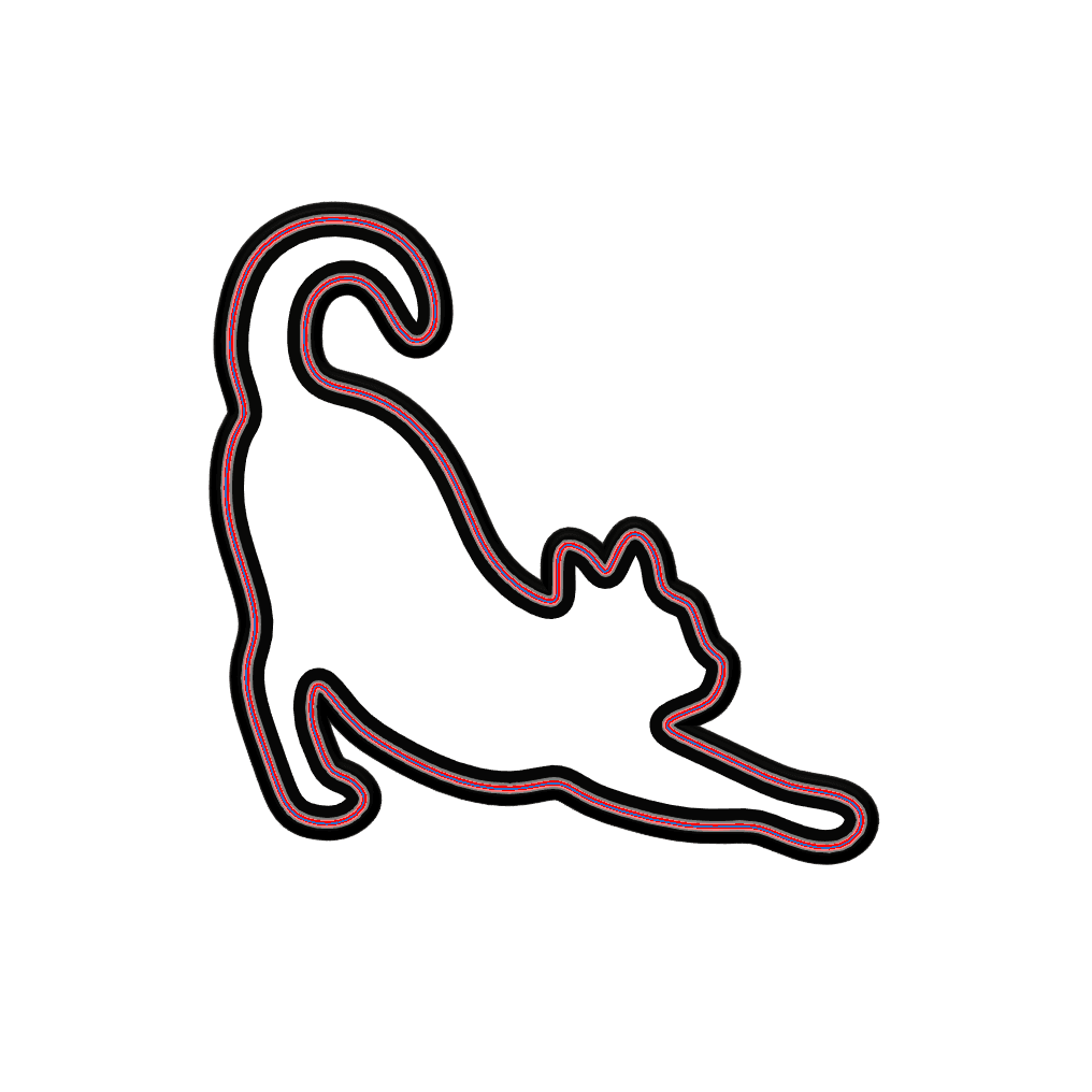 Stretching Cat Cookie Cutter STL File - 4 inches 3d model