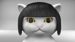 Cat Bangs Wig 3d model