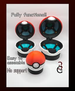 Functional Pokeball Fully Detailed 3d model