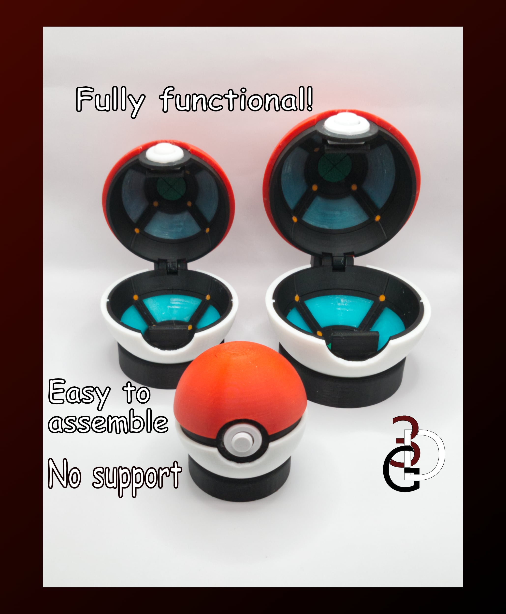 Functional Pokeball Fully Detailed 3d model