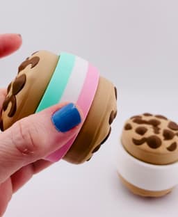 Chocolate Chip Ice Cream Sandwich DOUBLE sided Clicker 3d model