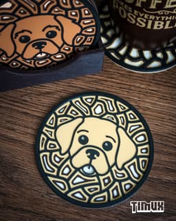 LABRADOR & GOLDEN RETRIEVER COASTER 3d model