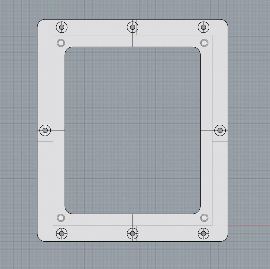 4mm acrylic window frame 3d model