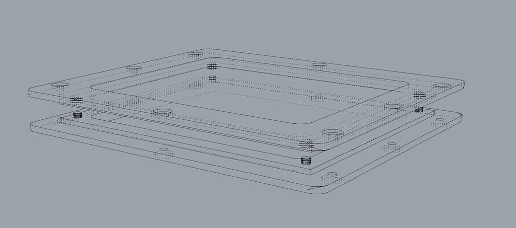 4mm acrylic window frame 3d model
